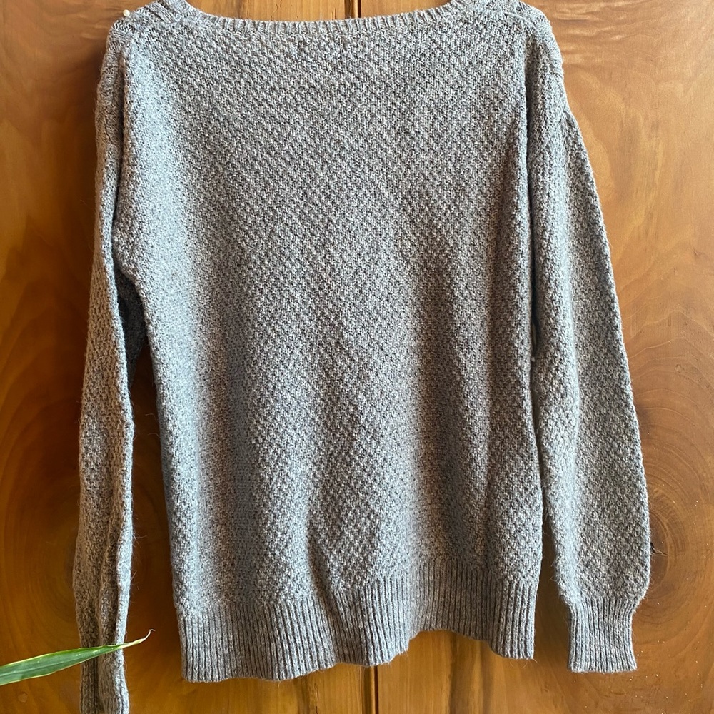 Basic Editions Grey Cable-Knit Sweater - image 3